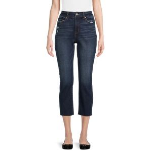 🆕 Time and Tru Women's High Rise Straight Leg Crop Jeans Size: 18